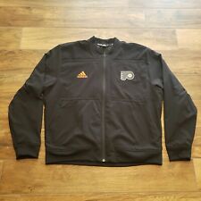 Philadelphia Flyers Jacket Mens Extra Large Black Adidas NHL Full Zip Aeroready picture