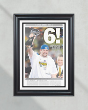 2009 Pittsburgh Steelers “6” Super Bowl Champions Framed Front Page Newspaper Pr picture