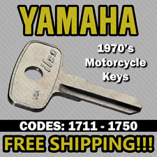 1970's Yamaha Motorcycle Replacement Key Cut to Your Code 1711 - 1750 picture