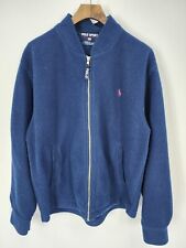 Vintage 90s Polo Ralph Lauren Full Zip Fleece Bomber Jacket XL Blue picture