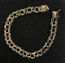 Elegant 12k Gold Filled Cuban Double Link Bracelet 7.2