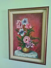 Floral Still Life Oil Painting by  P Blanchard 1986 36