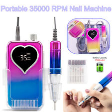 Nail Drill Machine Pro 35000RPM Rechargeable Electric Portable Manicure Pedicure picture