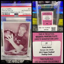 2013 Topps #31 Travis Kelce Magenta Printing Plate 1/1 PSA Authentic OOAK picture