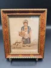 Antique Victorian Engraving 4x5 Framed Picture 
