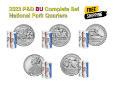 2023 Uncirculated P&D Complete Set of 5 National Park Quarters - 10 Coins picture