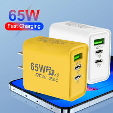 65W Fast Charging Double USB-C QC3.0 PD Wall Charger Power Adapter For Phone picture
