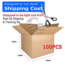 100 8x6x4 Cardboard Packing Mailing Moving Shipping Boxes Corrugated Cartons picture