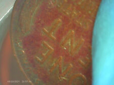 1954-D Lincoln Wheat Penny, DDO Doubled Die Obverse, Die chip, Purple planchet picture