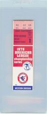 1979 ALCS Game 1 Baltimore Orioles California Angels Nolan Ryan Baseball Ticket picture