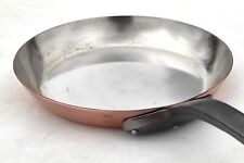 Vintage 9.4in French Copper Frying Pan Made in France Mint Lining 2mm 3.3lbs picture