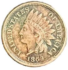1863 CN Indian Head Cent Penny Sold As Pictured Free S&H W/Tracking picture