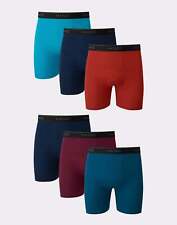Hanes Men's Cool DRI Boxer Briefs Pack, Moisture-Wicking 100% Cotton, 6-Pack picture