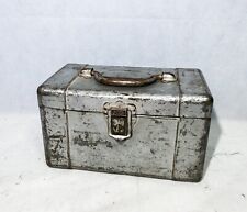 Vintage 1920's Outing Elkhart 12” Compact Steel Cantilevered Fishing Tackle Box picture