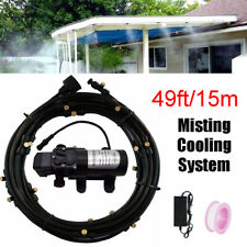 49ft 12V Pump Outdoor Mist Cooling System Patio Water Mister Nozzle Misting US picture