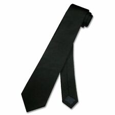 100% SILK Narrow Men's NeckTie Skinny BLACK Color Mens Thin Neck Tie 2.5