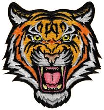 BENGAL TIGER iron-on PATCH embroidered ROARING WILD ANIMAL SOUVENIR APPLIQUE new picture