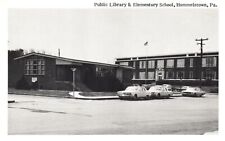 Vintage Postcard Public Library & Elementary School Hummelstown PA Pennsylvania picture