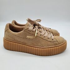 PUMA x FENTY Rihanna Creeper Suede Shoes Tan Oatmeal Womens 6 LIMITED SNEAKERS picture