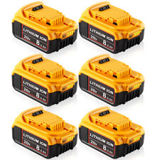 1-6 Pack For DeWalt 20V 20 Volt Max 8.0AH Li-ion Battery / Charger DCB206 DCB205 picture
