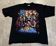 Vintage Authentic KISS 1996 WORLDWIDE TOUR ALIVE Black Double Sided T-Shirt picture