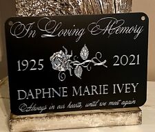 Engraved Personalized Custom Memorial Grave Marker Aluminum Metal Sign 10x7 picture