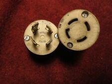 Pair of Bryant NEMA L14-30P Plugs, Male + Female 30A, 125/250V, Used picture