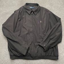 VINTAGE Ralph Lauren Polo Jacket 4XL Tall 4XLT Black Full Zip Windbreaker Coat picture
