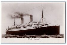 c1910's RMS Homeric Steamship View RPPC Photo Ship Boat Antique Postcard picture