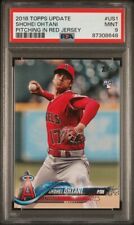 PSA 9 SHOHEI OHTANI 2018 TOPPS UPDATE PITCHING RED JERSEY DODGERS RC MVP picture
