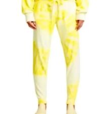 LA DETRESSE Empress Electric Lemonade Sweatpants NEW Yellow White Tie Dye picture