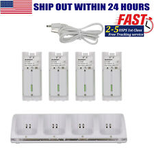 4x Rechargeable Batteries Pack + Charger Dock For Nintendo Wii Remote Controller picture