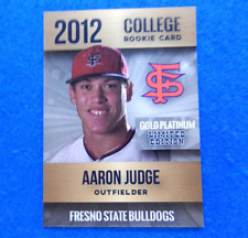 AARON JUDGE 2012 Fresno State College Rookie Phenoms Card, Limited Edition NM picture