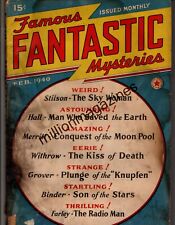 1940 Famous Fantastic Mysteries February - Man who saved the earth; Sky Woman picture