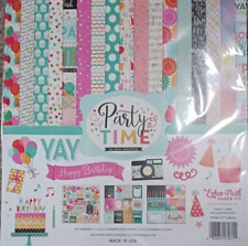 Echo Park Party Time  12x12 Scrapbook Collection Kit Papers  Birthday cards picture