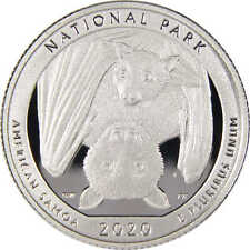 2020 S American Samoa National Park Quarter .999 Silver 25c Proof Coin picture