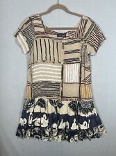 VTG Jams World Colorful Tiered Short Dress Medium Geometric Floral Aztec Printed picture