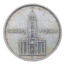 Third Reich German 2 Reichsmark Potsdam Garrison Church Silver Coin with Date picture