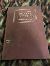 Excerpts From “SPARTAN EDUCATION” By Edward H. Warren 1943 Harvard Law Rare picture