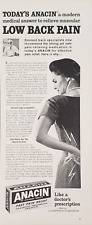 1965 Anacin Pain Relief Muscular Lower Back Pain Vintage Print Ad picture