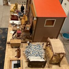 Vtg Lundby Sweden Mid Century Dollhouse + All Furnishing Extras picture