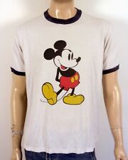 vintage 70s 80s Disney Character Fashions Mickey Mouse T-Shirt Ringer USA XL picture