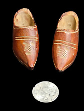 Wooden shoes ,1920s, 2 pairs , Rotterdam and soppn carved 2 