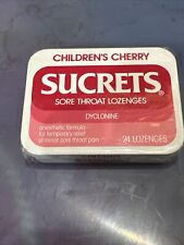 Vintage Sucret’s Sore Throat Lozanges, Children’s Cherry Flavor-FACTORY SEALED picture