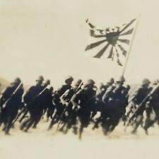 c1937 Original Japanese Navy Military Photo Landing Force Banzai Charge Attack picture
