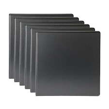 3-Ring Durable View Binder, 2 inch Binder Ring Type, Slant D-Ring, Black, 6 Pack picture