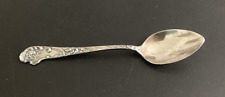  Antique Sterling Demitasse Spoon Engraved Dec 25 1890--Die Cut Handle w/Scroll picture
