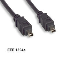 Kentek 3' IEEE1394A 4 Pin Male to Male Firewire 400 Mbps iLINK DV Cable PC Blk picture