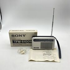 Vintage Sony Radio AM FM Solid State TFM-6100W In Box Tested Works Instructions picture