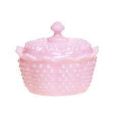 Mosser Glass USA Gigi Hobnail Butter Tub Crown Tuscan Pink New picture